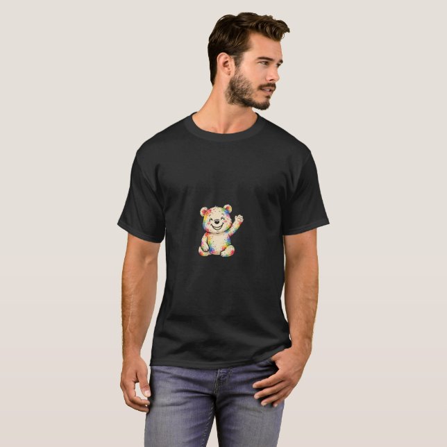 T-shirt carnet d'ours peint (Devant entier)