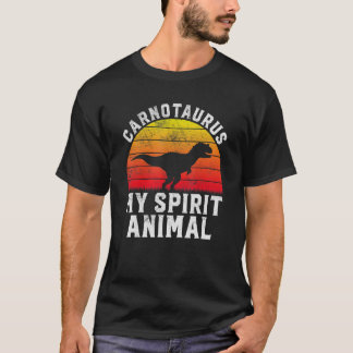 T-shirt Carnotaurus Mon Esprit Animal Dinosaure Retro Pale