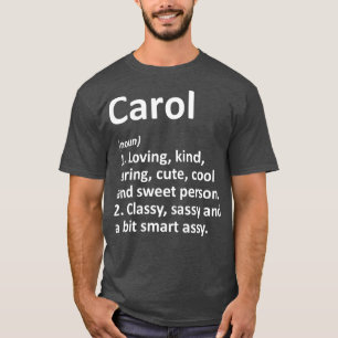 T-shirt CAROL Définition Personnalized Nom Funny Venin