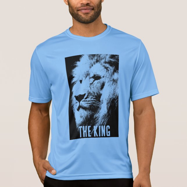 T-shirt Carolina Blue King Mens Sport-Tek concurrent Lion (Devant)