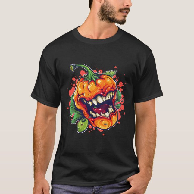 T-shirt Carolina Reaper Hot Pepper Chili Head Funky Food (Devant)