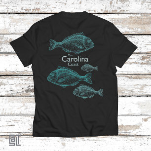 T-shirt Caroline Côtière Vintage Turquoise Poisson d'Eau d