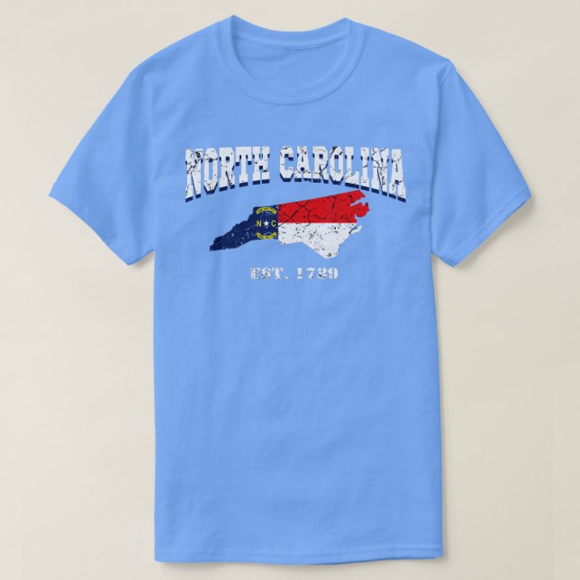 T-shirt Caroline du Nord est 1789 (Design devant)