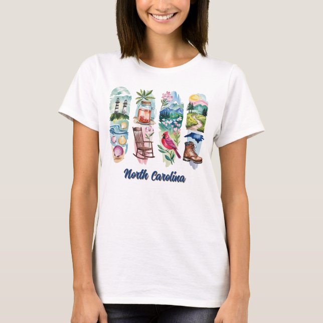 T-shirt Caroline du Nord pittoresque  (Devant)