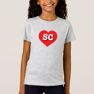 T-Shirt Caroline du Sud Coeur rose - J'aime SC