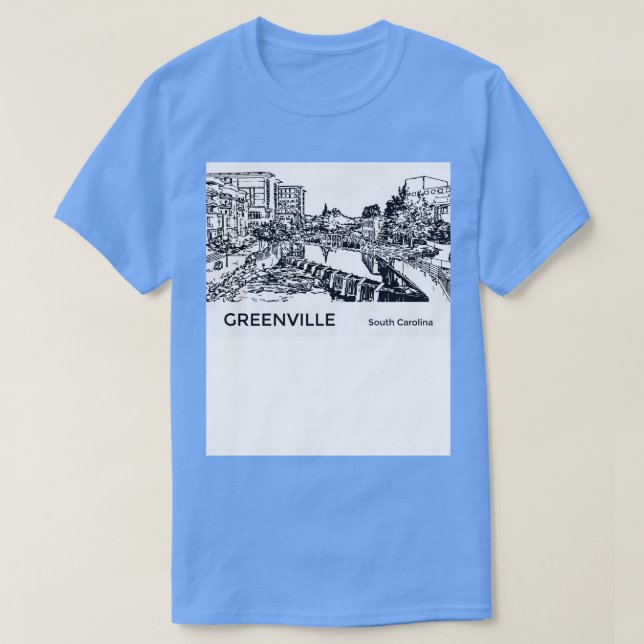 T-shirt Caroline du Sud de Greenville (Design devant)