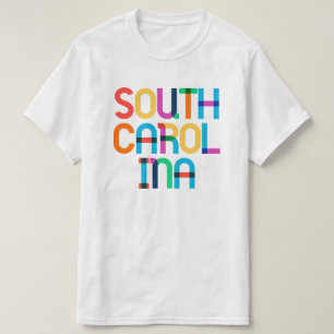 T-shirt Caroline du Sud Vintage Retro Colorful Pop Art 80s