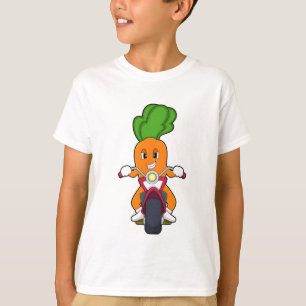 T-shirt Carotte comme Biker avec Motorcycle.PNG