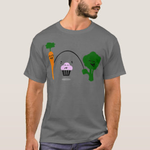 T-shirt Carotte Cupcake Broccoli Drôle de corde de vidage