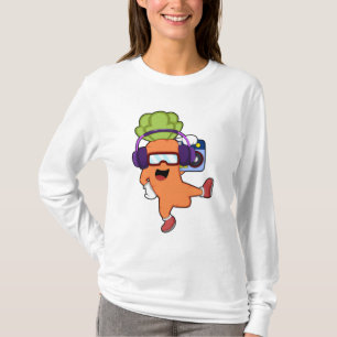 T-shirt Carotte dans la musique avec casque
