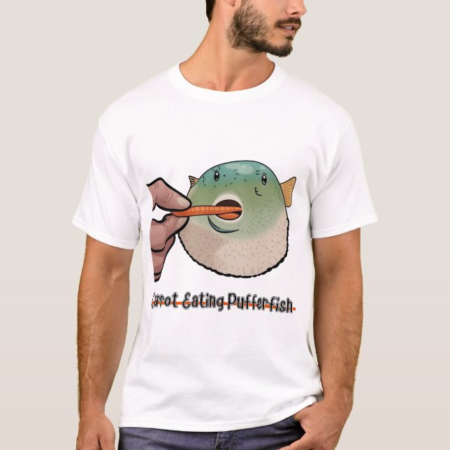 T-shirt Carotte Manger Mème de Poisson (Devant)