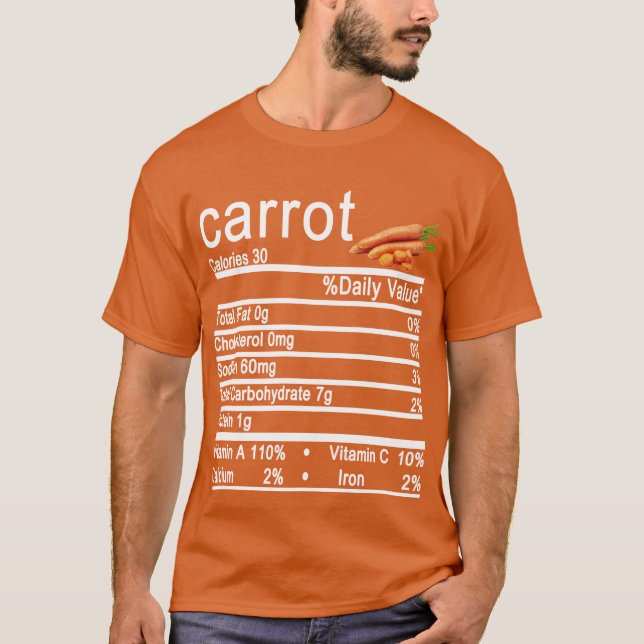 T-shirt carotte Nutrition Faits Drôle Thanksgiving (Devant)