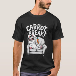 T-shirt Carotte Pause Humour Drôle Pâques Lapin Paresseux