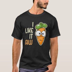 T-shirt Carotte végétale I Like It Raw Vegan Lifestyle 3