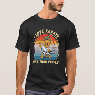 T-shirt Carotte Vintage Classique J'aime Plus le Karaté qu