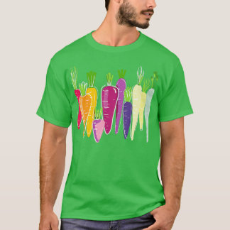 T-shirt Carottes Arc-en-ciel végétal Plante Organi