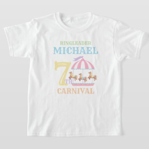 T-shirt Carousel Cirque Carnaval Anniversaire Chemise Past