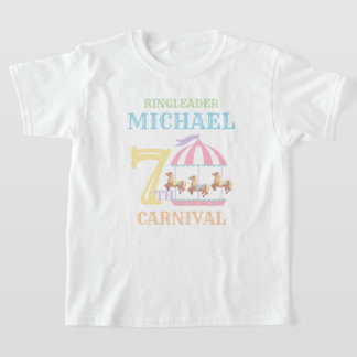 T-shirt Carousel Cirque Carnaval Anniversaire Chemise Past