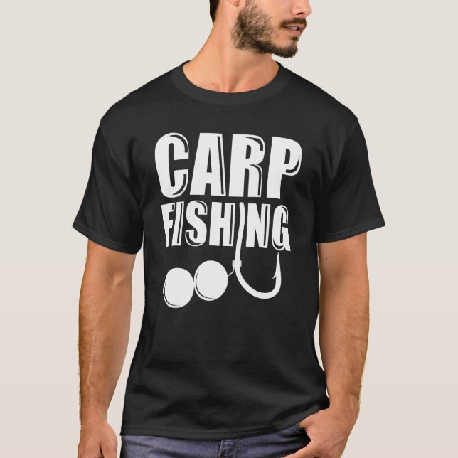 T-shirt Carp Fishing Hook Boilie (Devant)