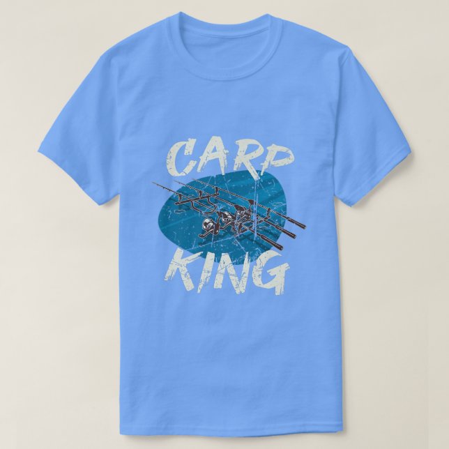 T-shirt Carp King Rod Pod sur l'eau pour FishermanCarp Fis (Design devant)