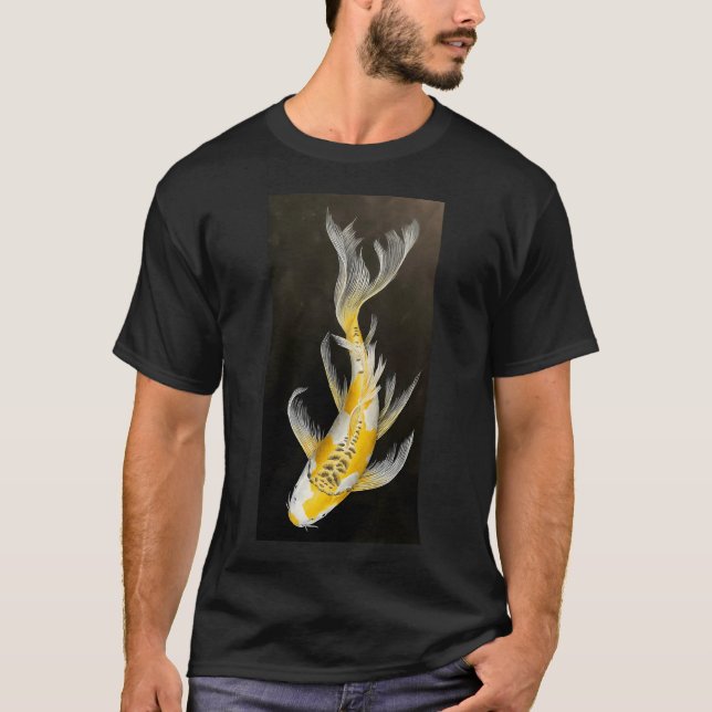 T-shirt Carpe arc-en-ciel jaune (Devant)