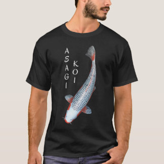 T-shirt Carpe Asagi - petit avec texte blanc à gauche