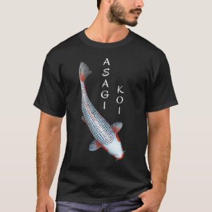 T-shirt Carpe Asagi - petit avec texte blanc à gauche