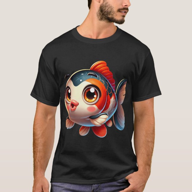 T-shirt Carpe Asiatique Adorable (Devant)