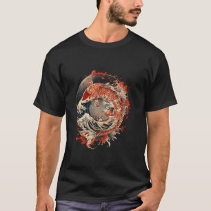 T-shirt Carpe asiatique Koi Nishikigoi Étang japonais