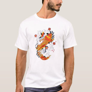 T-shirt Carpe chanceuse de Koi d'or japonais oriental