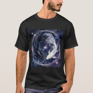 T-shirt Carpe Cosmique Classique Yin Yang Poisson