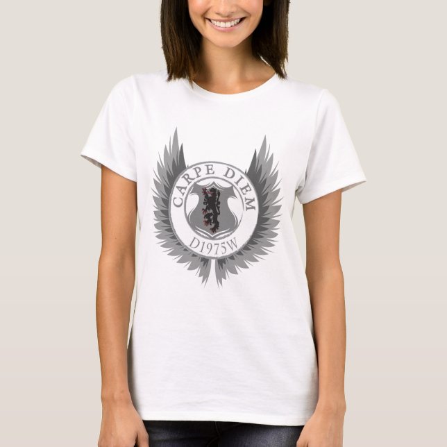 T-shirt Carpe Diem avec Crest, Wings & Lyon (Devant)
