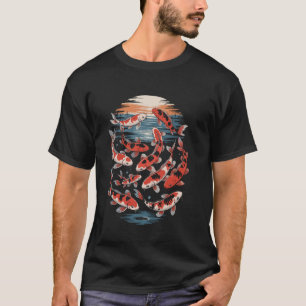 T-shirt Carpe japonaise Koi Nishikigoi Sanke Showa Carpe
