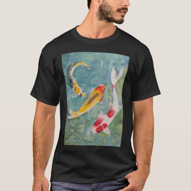 T-shirt Carpe Koï Aquarelle (Devant)