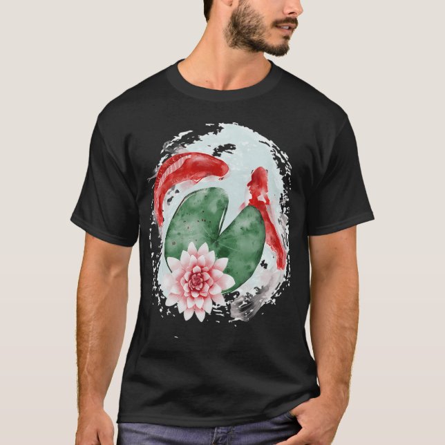 T-shirt Carpe Koï Art Japonais (Devant)