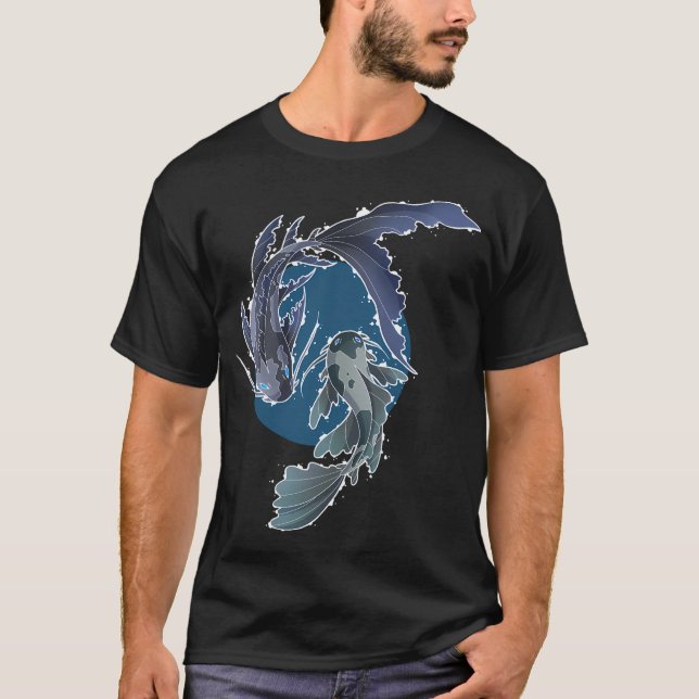T-shirt Carpe koï bleue (Devant)