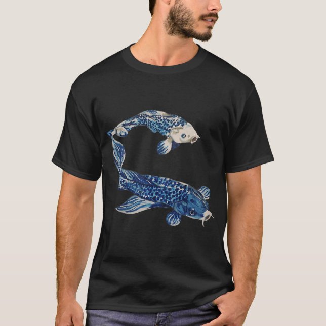 T-shirt Carpe Koi bleue (Devant)