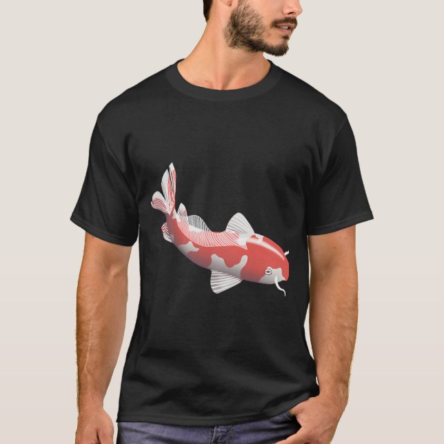 T-shirt Carpe koï de style japonais (Devant)