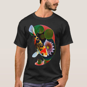 T-shirt carpe koi fleur de nénuphar japonais