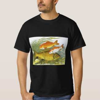 T-shirt Carpe Koï Poisson Rouge, Vie Marine Aquatique Anci