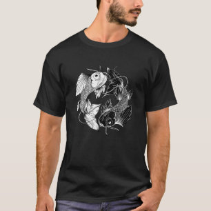 T-shirt Carpe Koï Yin, symbole Yang - étang japonais nishi