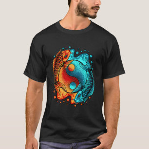T-shirt Carpe Koi Yin Yang Japonaise Poisson Nishikigoi As