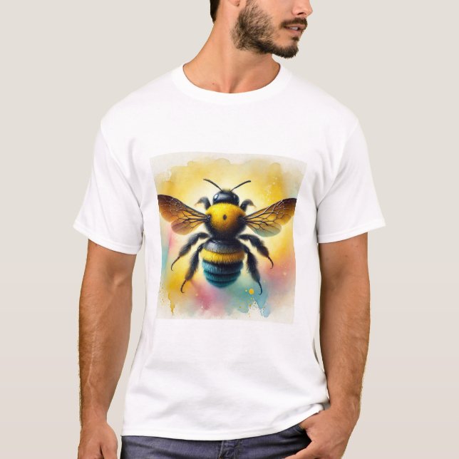 T-shirt Carpenter bee 041024AREF116 - Watercolor (Devant)