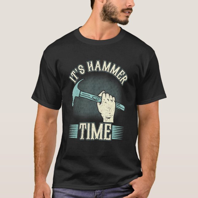 T-shirt Carpenter C'est marteau temps Woodman Professional (Devant)
