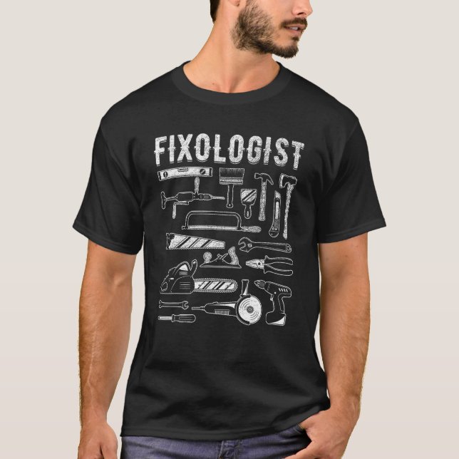 T-shirt Carpenter Fixologue réparateur Tech do-it-yourself (Devant)