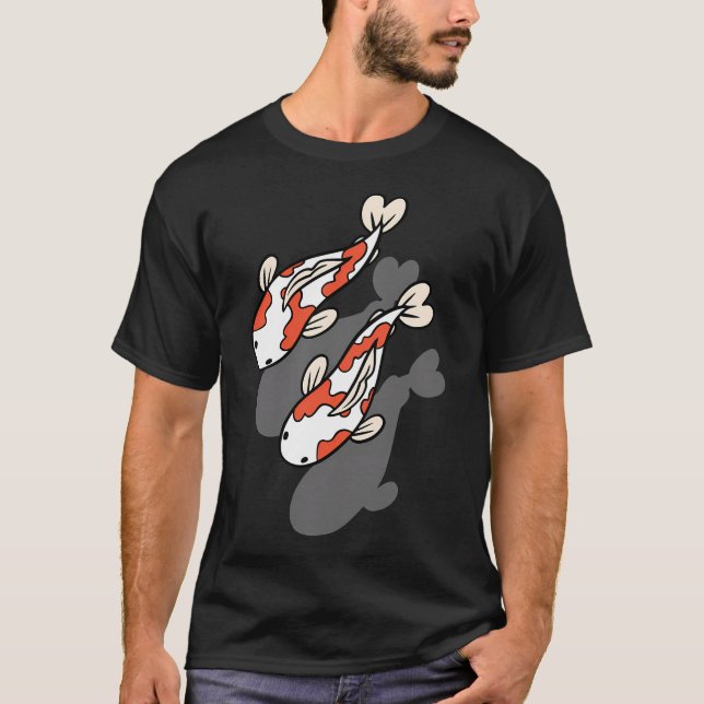 T-shirt Carpes Koï nageant (Devant)