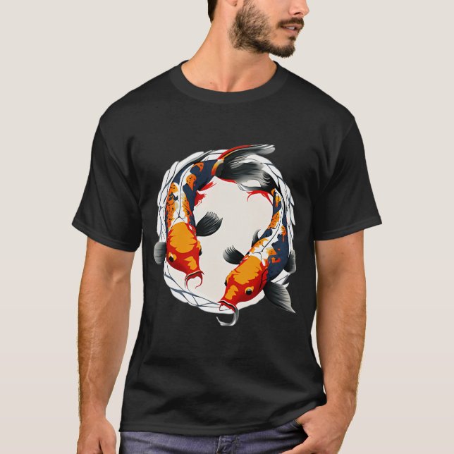 T-shirt carpes koï nageant autour (Devant)