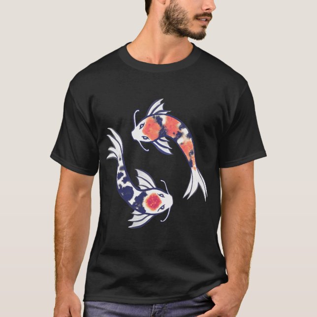 T-shirt Carpes Koï tourbillonnantes (Devant)