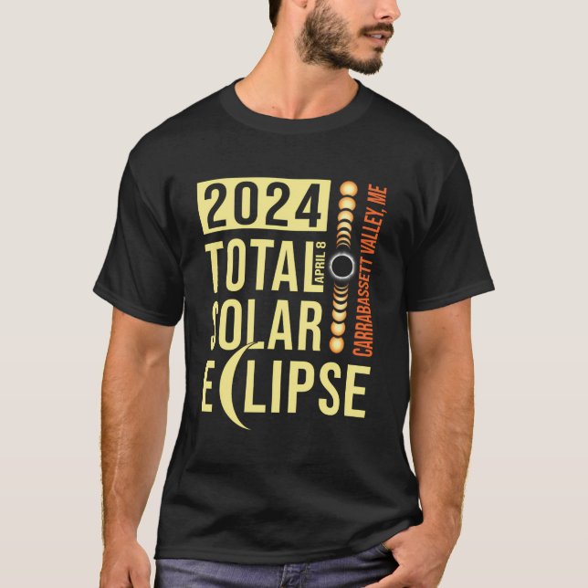 T-shirt Carrabassett Valley Maine Total Solaire Eclipse Ap (Devant)