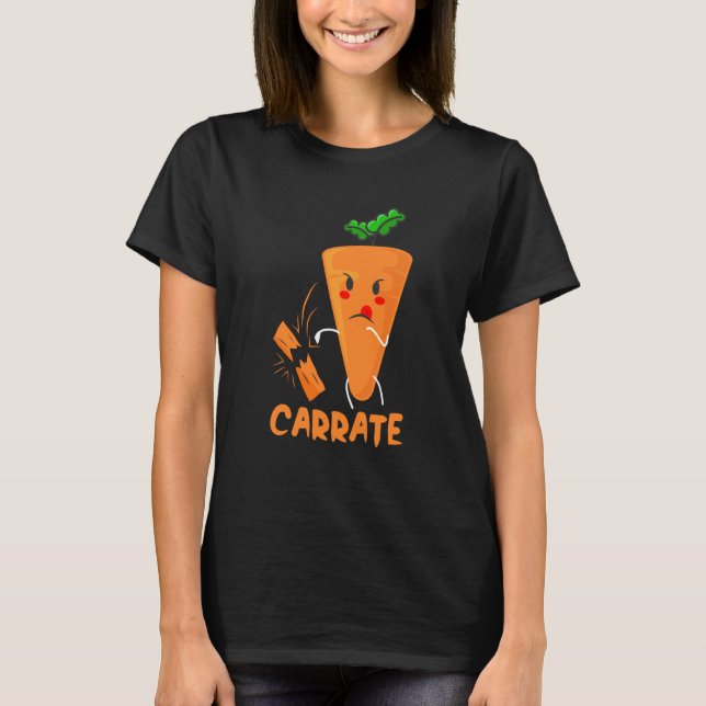 T-shirt Carrate Carrot Karate Costume Vegans Costume (Devant)